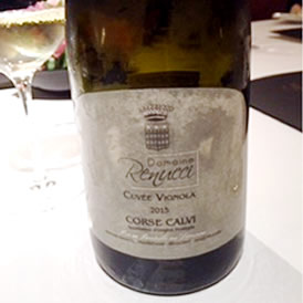Crose Calvi Cuvee Vignola Blanc 2015（ドメーヌ・レヌッチ　コルシカ島）