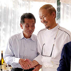 根岸会長と勝俣オーナーシェフ