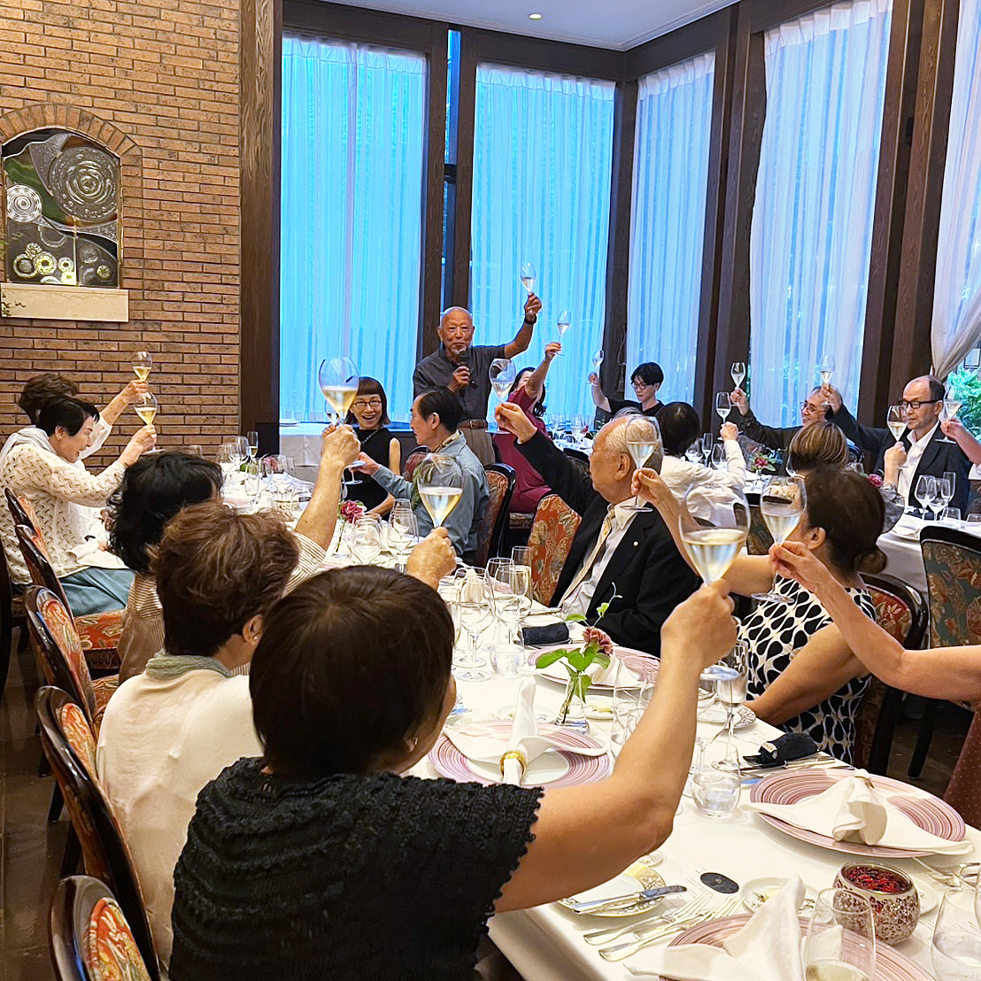 松石顧問乾杯