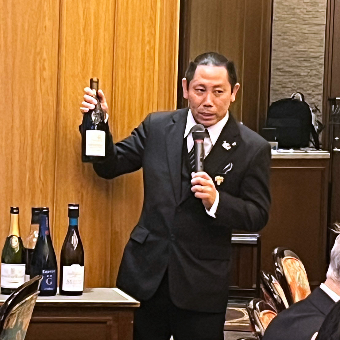 細野シェフソムリエによるワイン説明
