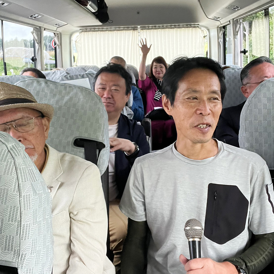 カラリア中村さん、車中での話